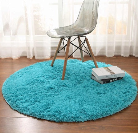 Fluffy Round Rug Carpets For Living Room Decor