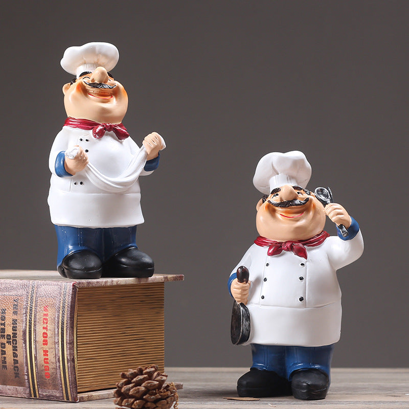 Resin Chef Restaurant Chef Statue Home Kitchen