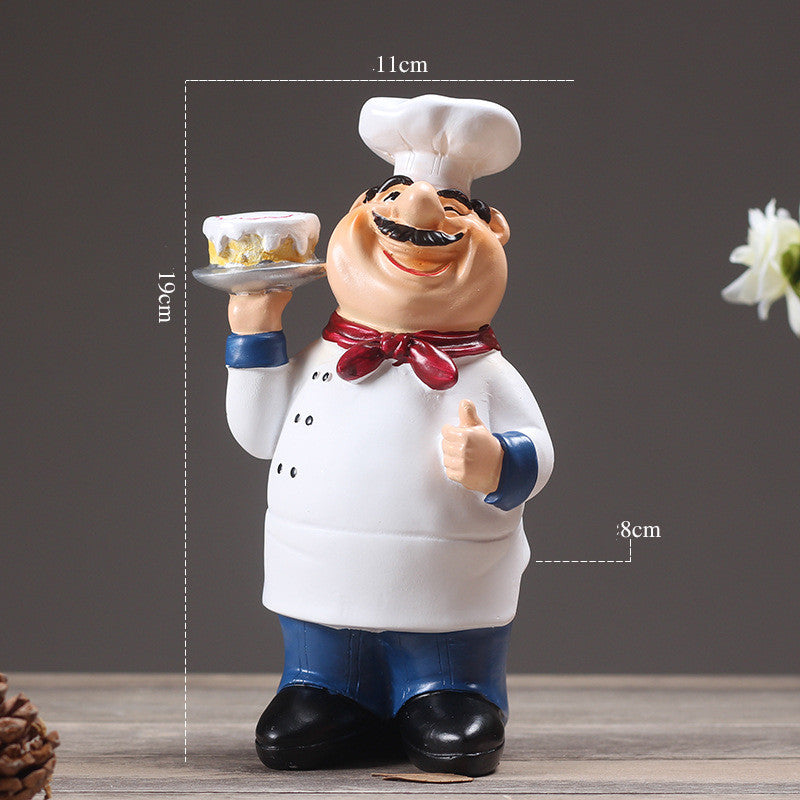 Resin Chef Restaurant Chef Statue Home Kitchen