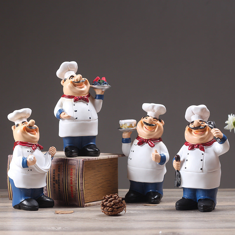 Resin Chef Restaurant Chef Statue Home Kitchen