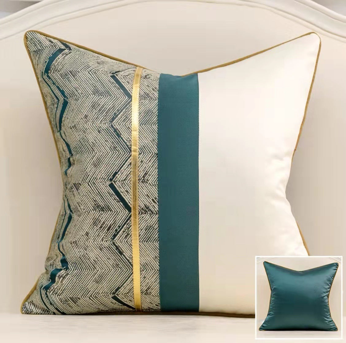 Home Fashion Splicing Pillow Cover
