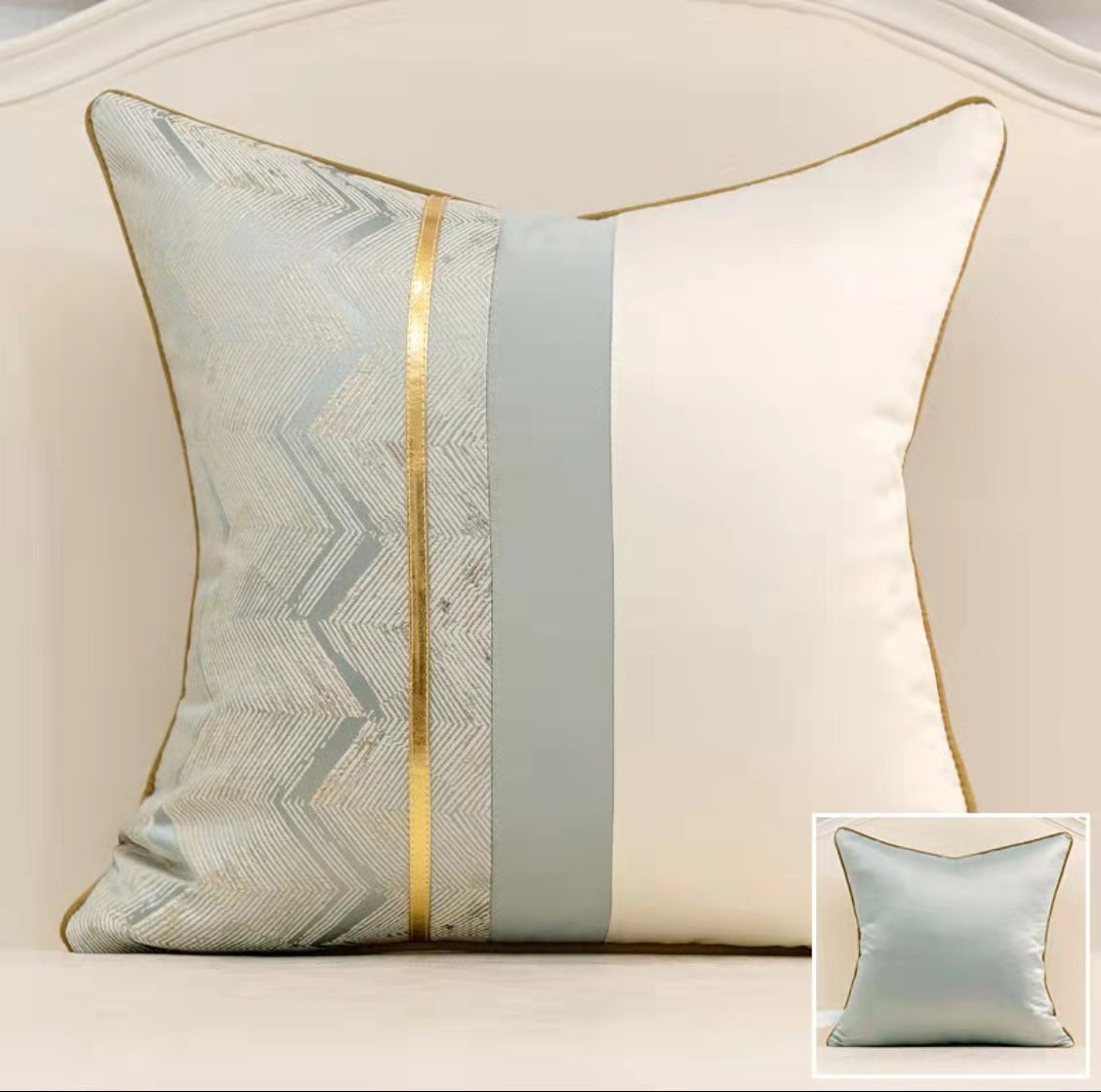 Home Fashion Splicing Pillow Cover