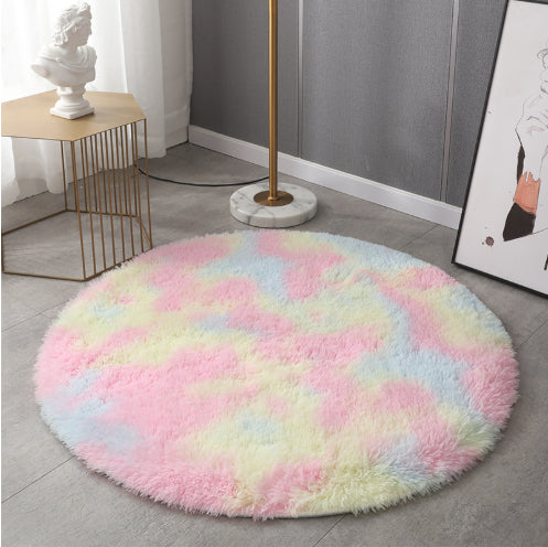 Fluffy Round Rug Carpets For Living Room Decor