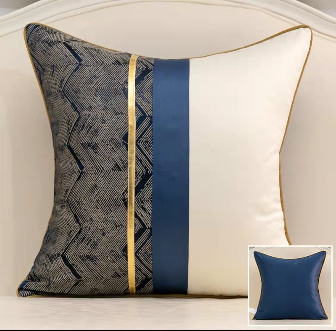 Home Fashion Splicing Pillow Cover