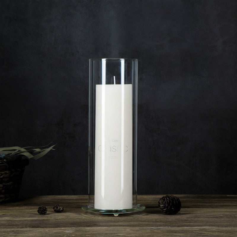Transparent Bottomless Glass Candle Holder