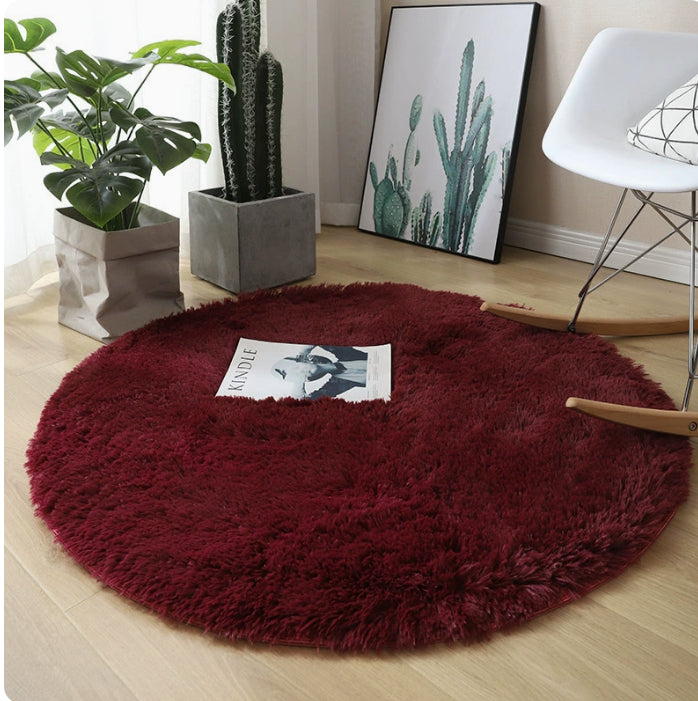 Fluffy Round Rug Carpets For Living Room Decor