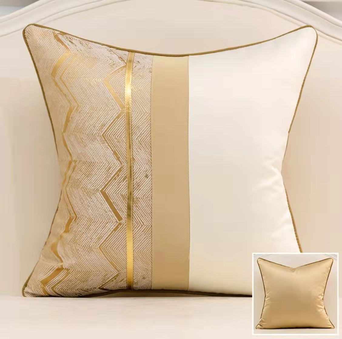 Home Fashion Splicing Pillow Cover